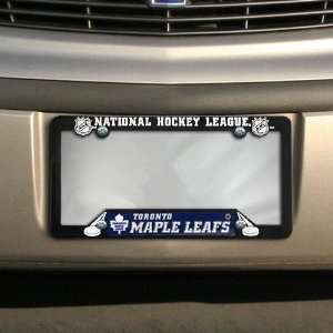   Maple Leafs Black Plastic License Plate Frame