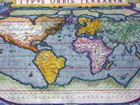 1588 Ortelius Rare Antique World Map   Typus Orbis  