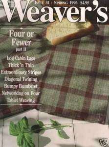 Weavers magazine 31 FOUR OR FEWER pt2; log cabin lace  
