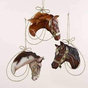  Club Pack of 12 Wild West Country Gold Tin Horse Head 
