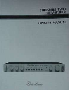 PHASE LINEAR PL 3300 Series II PREAMP OWNER MANUAL 16 p  