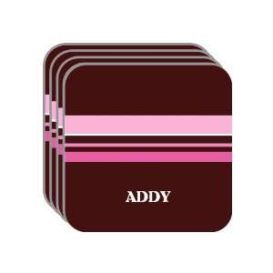 Personal Name Gift   ADDY Set of 4 Mini Mousepad Coasters (pink 