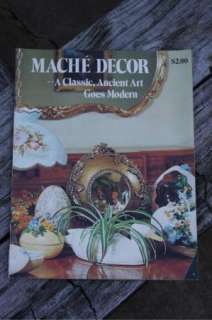  MACHE DECOR With Mache forms Vintage Craft Book Pattern Booklet 1970s