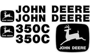 John Deere 350C Crawler Dozer Decal Set Whole Machine  