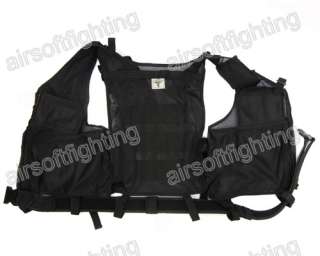 Airsoft Tactical Mesh Designed with Holster Vest Black A  