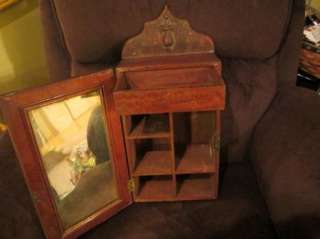 Antique Small Medicine cabinet inside mirror medicine chest  