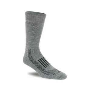  Mens Heavyweight Wool Boot Socks, Large Grey