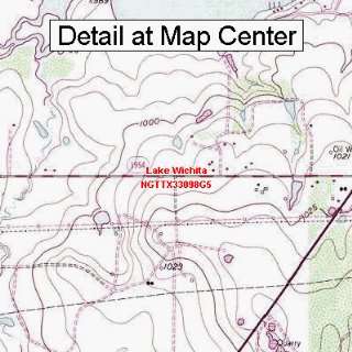 USGS Topographic Quadrangle Map   Lake Wichita, Texas (Folded 