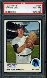 1973 TOPPS #394 SPARKY LYLE PSA 8 YANKEES *2020  