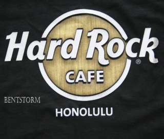 HARD ROCK CAFE HONOLULU HAWAII BLACK T SHIRT TEE Classic LOGO Mens 