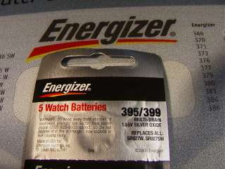 10 (TEN) Energizer 395/399   SR927SW  Watch Battery  