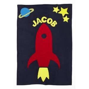  Spaceship Personalized Kids Blanket