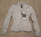 NWT Womens Moncler jacket quilted windbreaker with pouch gray silver 