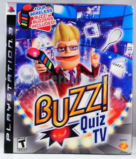 Buzz Quiz TV + 4 Buzzers PS3 BRAND NEW Very Rare OOP  