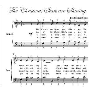   Stars Are Shining Easy Piano Sheet Music Christmas Carol Books