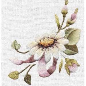  Daisy Spray with Pink Rosebuds (needle painting) Health 