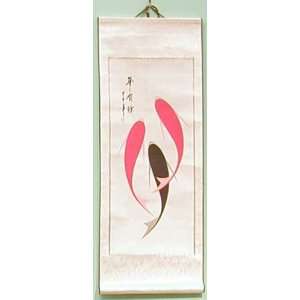  Triple Chinese Carp Scroll   chinese sumi brush painting 