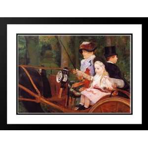  Cassatt, Mary, 38x28 Framed and Double Matted Woman and 