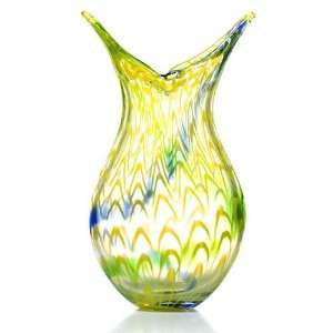  Castellani Glass Ware Murano Retro Crystal Heavy Vase 
