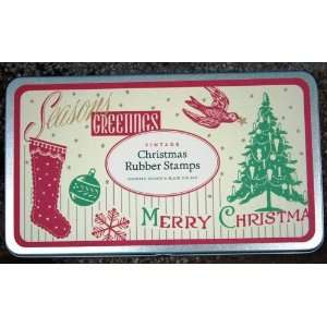   Christmas Rubber Stamps with Ink Pad by Cavallini