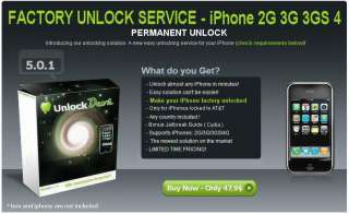 FACTORY UNLOCK AT&T iPhone 2G 3G 3GS 4   04.11.08 / 04.12.01   ALL 