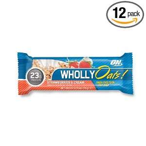 Optimum Nutrition Wholly Oats, Strawberries and Cream, 12   2.78 Ounce 