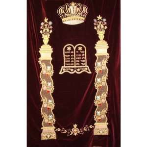  Indian Design Torah Mantle White 