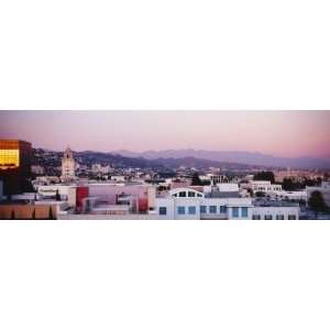  Cityscape of San Gabriel Mountains, Hollywood Hills 