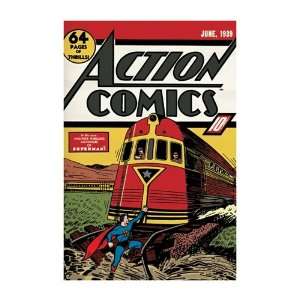  Action Comics Superman Vintage Comic Book Superhero Poster 
