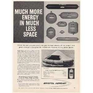 1960 RFD Liferaft Bristol Aerojet Gas Storage Vessels Print Ad (54138)