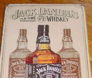 Jack Daniels Old Time Whiskey Advertising Rust Tin Sign  