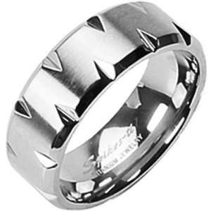  Size 5 Spikes Titanium Living on the Edge Ring Jewelry