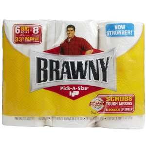  Brawny Paper Towels White 6 rolls