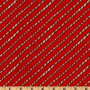  Wide Moda Santas Little Helpers Candy Cane Stripe Suit Red Fabric 