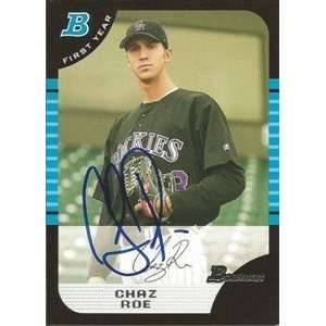 Chaz Roe Signed Colorado Rockies 2005 Bowman Card  Sports 