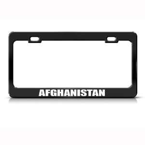 Afghanistan Flag Black Country Metal License Plate Frame Tag Holder