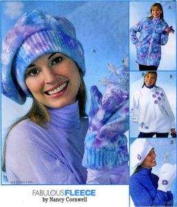 Misses Unlined Fleece Jackets, Hats & Mittens   M4666 Sewing Pattern 