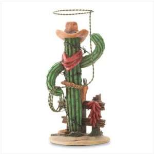  Cowboy Cactus With Lasso Statue / Figurine Kitchen 