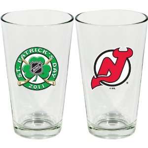  Hunter St. Patricks Day New Jersey Devils Pint Glass 
