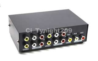 Port RCA AV Selector Audio Video Switch Box HDTV DVD  