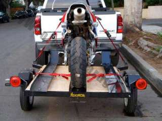 Single Bike Rail FLATBED Carrier 4x5 Motorcycle Trailer  