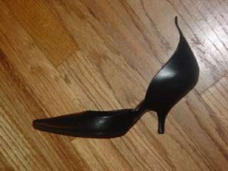 600 Designer Italian Tondowski Black leather shoes pointed toe pointy 