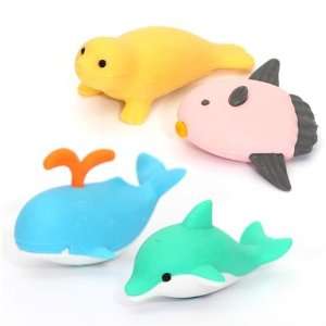  Iwako erasers marine animals pink box 4 pieces set Toys & Games