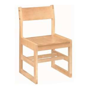   Back Sled Base Wood Chair Wood Finish Cherry Furniture & Decor