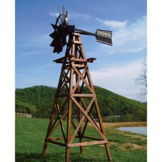 Outdoor Water Solutions Deluxe Wooden Aeration Windmill  