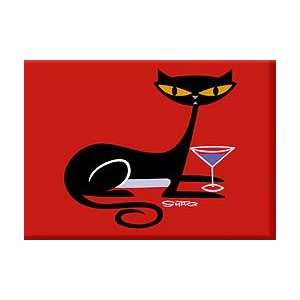  Artist SHAG (Josh Agle) Martini Cocktail Kitty Cat Fridge 