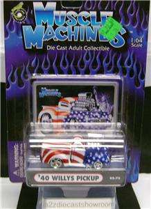 1940 WILLYS PICKUP TRUCK FUNLINE MUSCLE MACHINES DIECAST 164  