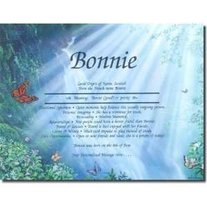  Personalized First Name Meaning Print   Butterfly Falls 