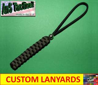 Paracord Knife Lanyard 550 parachute cord silver bead  