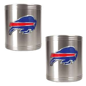  Buffalo Bills NFL 2pc Stainless Steel Can Holder Set 